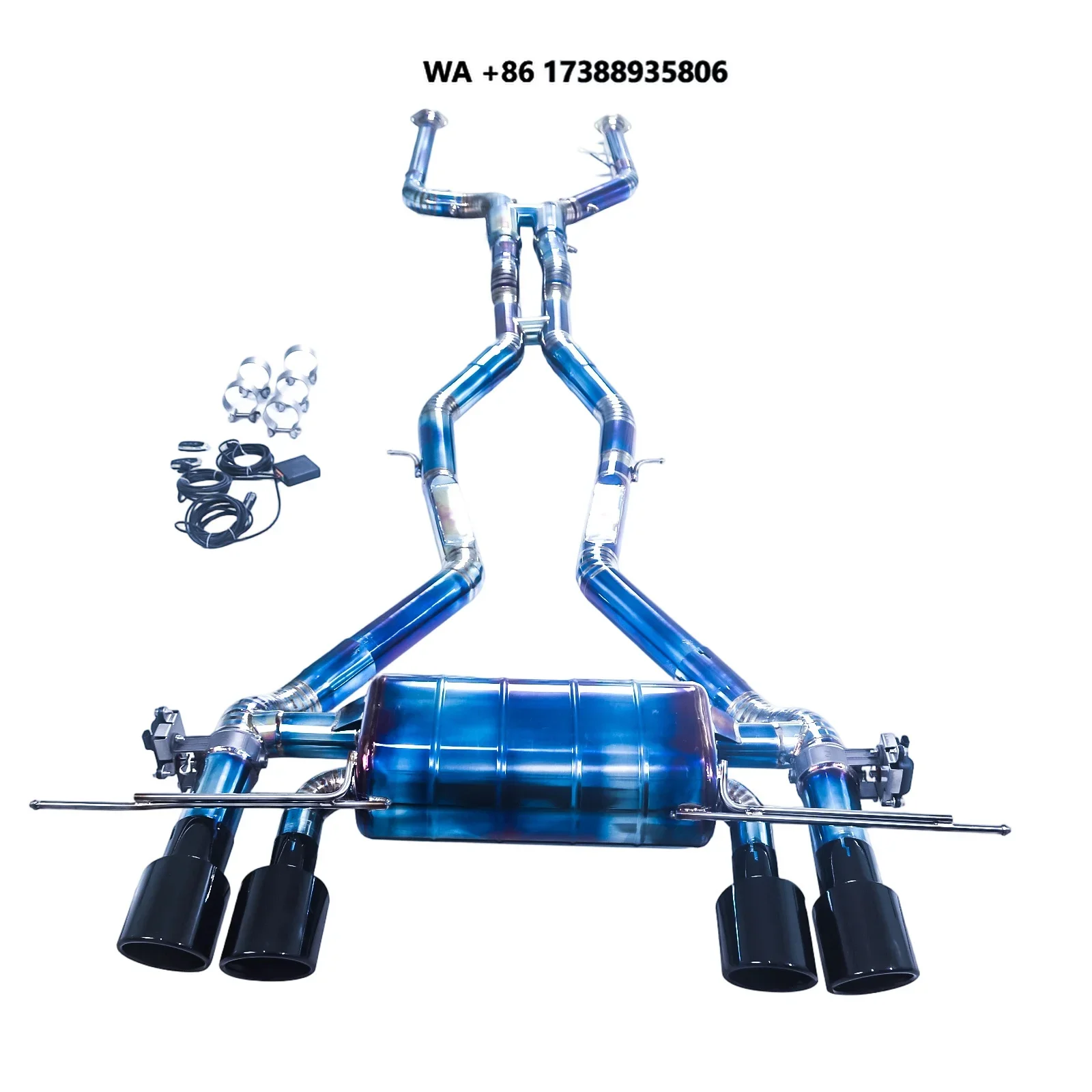For M3 G80 S58 SS304/Titanium Exhaust Catback Lightweight Dual Electric Valve Single Muffler Quad Exhaust System