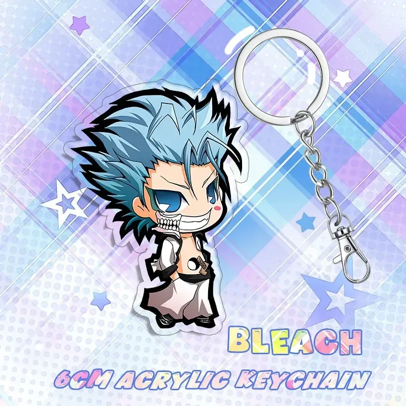for BLEACH 6cm KeyChain Acrylic Key Transparent Metal Buckle
