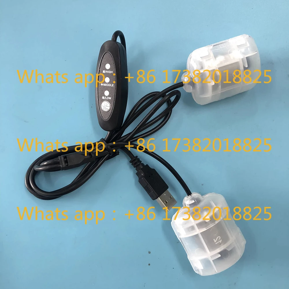 5V USB 3-Speed Vibration Motor One to Two Massage Pillow Lumbar Cushion Vibrator Accessories with 1.1M Power Cable