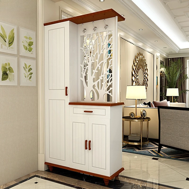 Double-sided entrance partition living room hollow screen entrance hall entrance cabinet