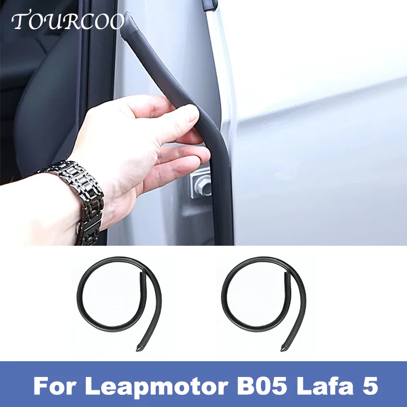 For Leapmotor B05 Lafa 5 2026 Car Door Edge Seal Strip Rubber B-Pillar C Pillar Weatherstrip Waterproof Soundproof Accessories