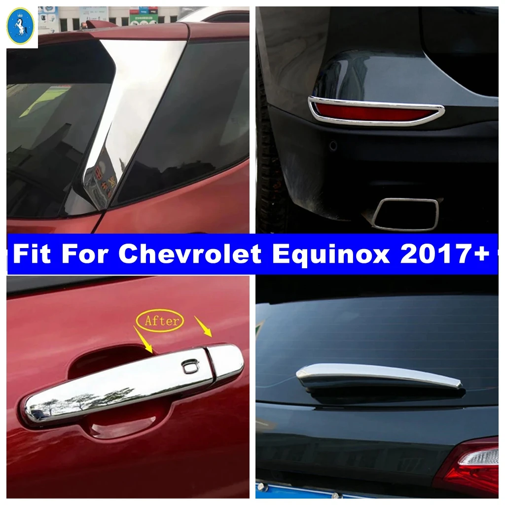 

Exterior Chrome Rear Fog Lights / Window Wiper / Tail Wing Spoilers Cover Trim ABS Accessories For Chevrolet Equinox 2017 - 2022