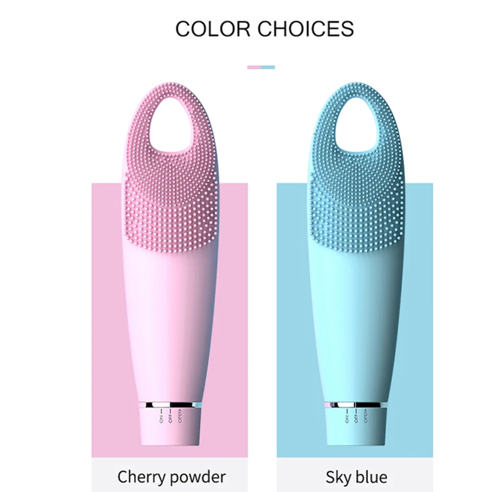 Facial Cleansing Brush Silicone Sonic Vibration Mini Cleaner Deep Pore Cleaning Skin Eye Massager Face Care Tools