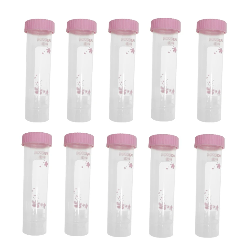 50ml 25Pcs Free-standing Centrifuge Test Tube Vial Sample Plastic Screw Cap Flat Bottom Centrifuge Tube With Scale Lab Supplies