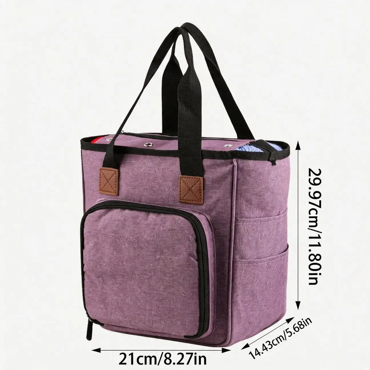 Tote Bag Large Capacity Crossbody Backpack Crochet Yarn Storage Shoulder Bag for Men and Women