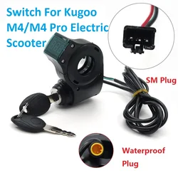 Electric Scooter Ignition Lock Voltage Display Start Switch Lock Key for KUGOO M4/KUGOO M4 PRO Electric Scooter Accessories