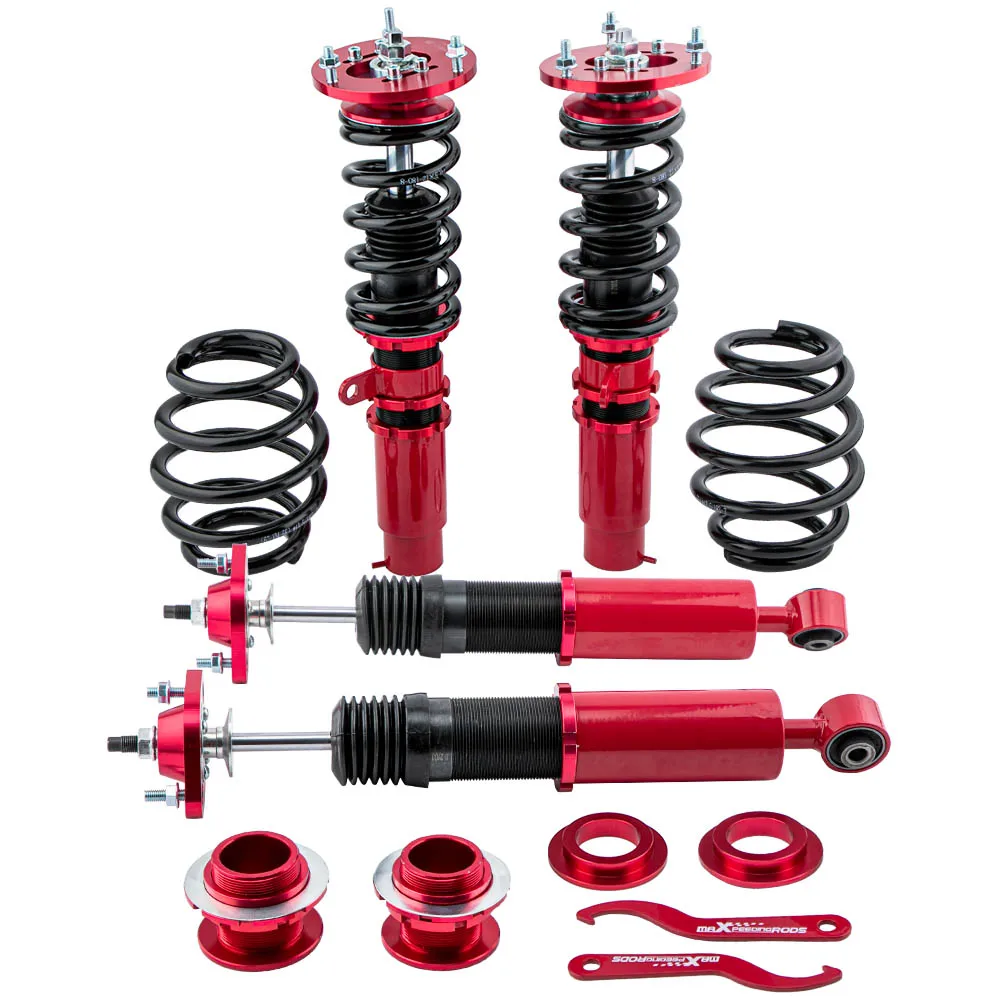 Coilovers Shock Fits for BMW E46 3-Series Models Dampers Springs Lowering Kit Coilover Height Adjustable Shock Struts Suspension