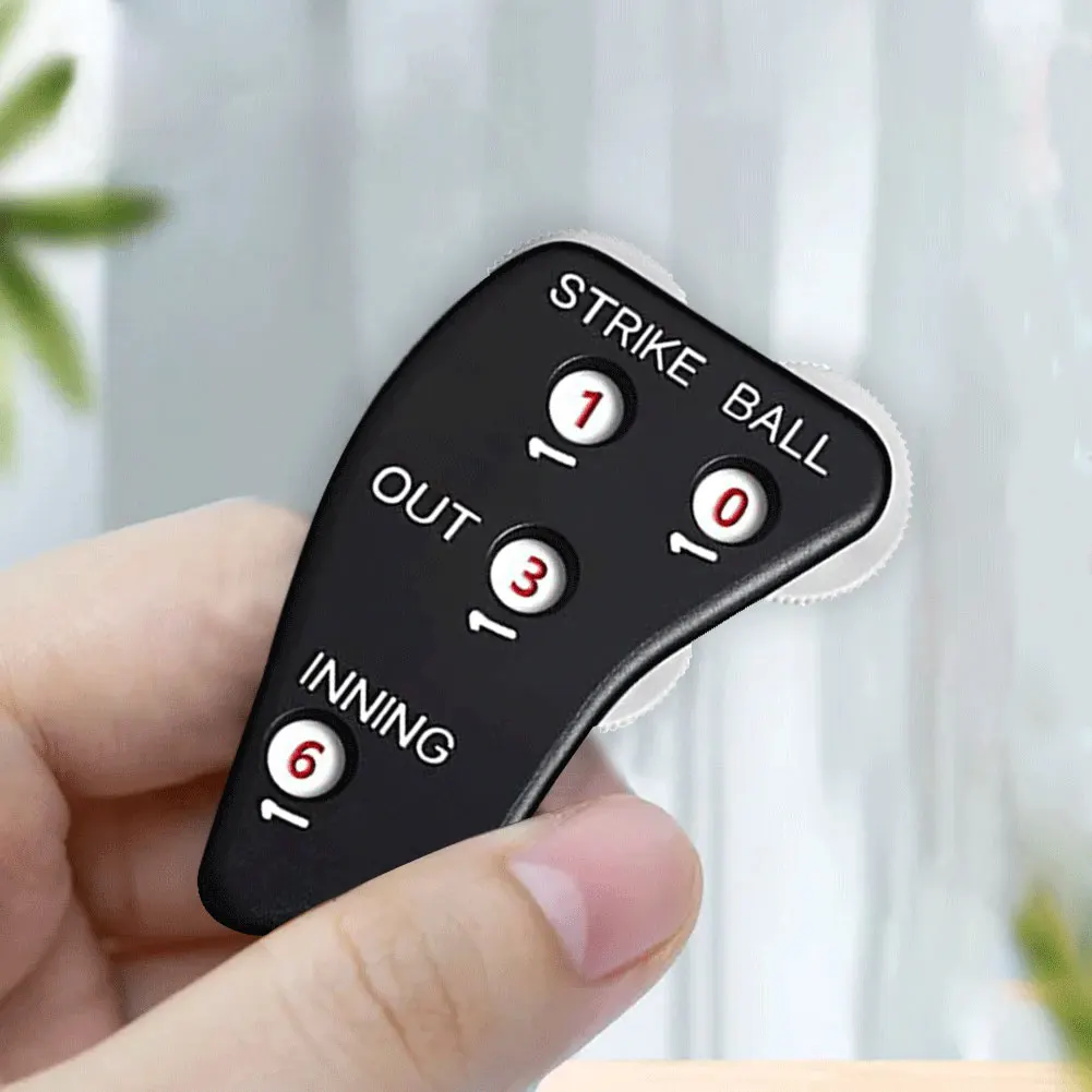 4 Wheel Referee Counter Non-Slip Baseball Umpire Clicker Baseball Scorer for Scorekeeper Recording Outs & Innings Balls