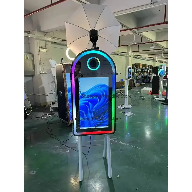 45-Inch mirror photo booth with printer and came photo booth machine flash large screen