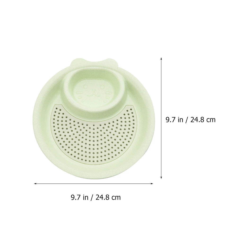 

3Pcs Dipping Plates Plastic Double-Layer Draining Plate for Kitchen Fruit Dumplings Boiled Shrimp Sauce Dish Household Tableware