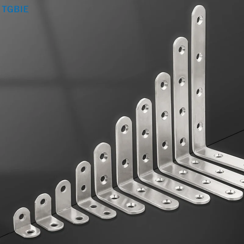 [TL]【TL】Furniture Stainless Steel Corner Code 90 Degree Right Angle Wardrobe Table And Chair Fixed Bracket Square Angle Iron