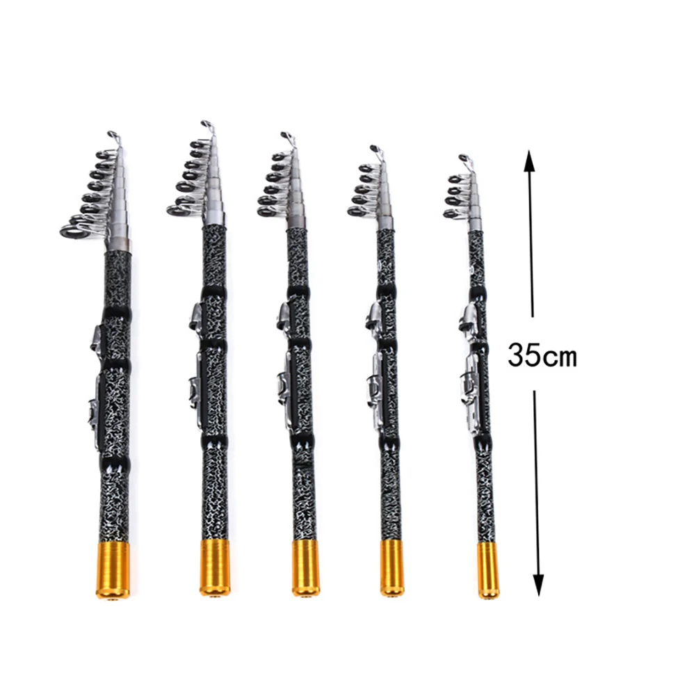 NEW Telescopic Fishing Pole Portable Ultra Short Telescopic Fishing Rod Super Hard Glass Fiber Fishing Rod Throwing Fishing Rod