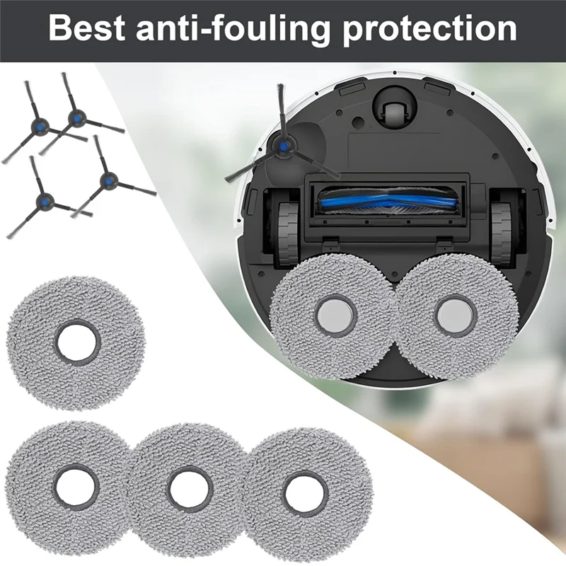 ABJO-Accessory Set For Ecovacs DEEBOT N30 PRO / N30 OMNI / N30 PRO OMNI Robot Vacuum Cleaner Main Side Brush Hepa Filter