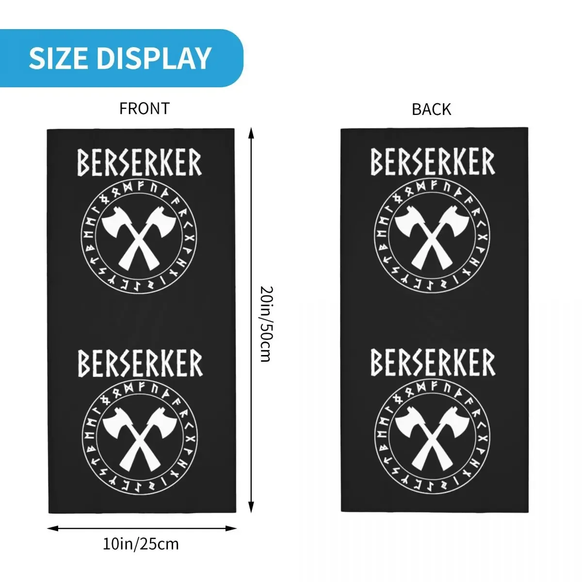 Berserker Bandana Ocieplacz na szyję Mężczyźni Kobiety Zimowy szalik narciarski Ochraniacz na twarz