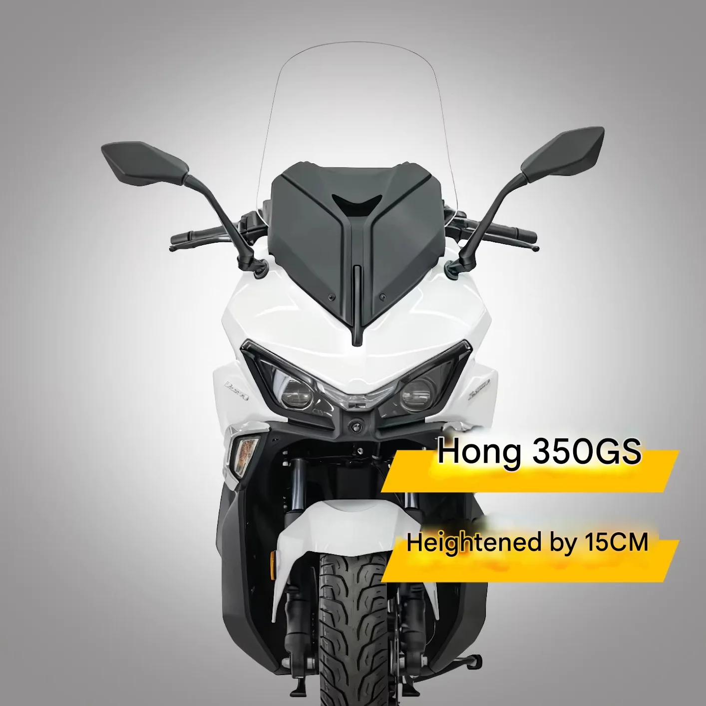 FOR QJMOTOR HONG350GS Extended Chest-Protecting Windshield Modification Kit - Blocks Gravel & Rainwater Expansion for Enhanced
