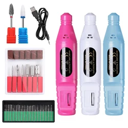 Nail Drill Professional Lathe Machine Mill for Manicure Electric File Sander Cutters Nails Polisher Milling Cutter Gel Motor