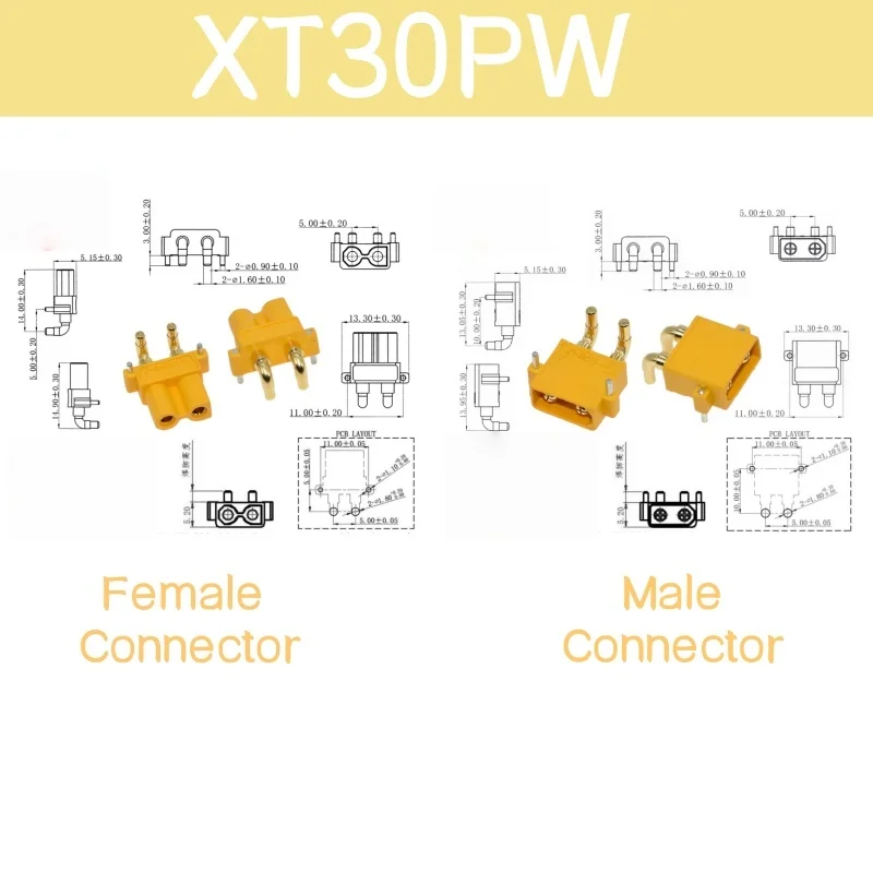 5/10/20 زوج، XT30 XT60 XT90، موصلات نوع رصاصة منافذ طاقة ذكر أنثى لموصلات محرك بطارية ليبو RC بدون طيار xt60