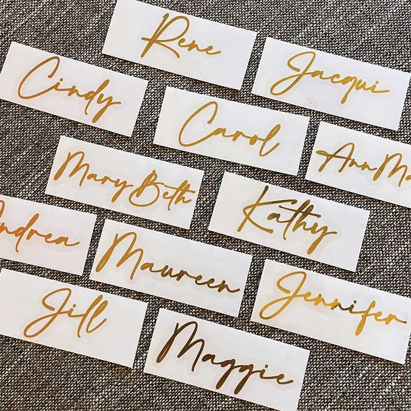 Custom Wedding Party Vinyl Decals Wine Glass Name Stickers Bridesmaid & Groomsman Gift or Proposal Decals Wedding Favour Labels