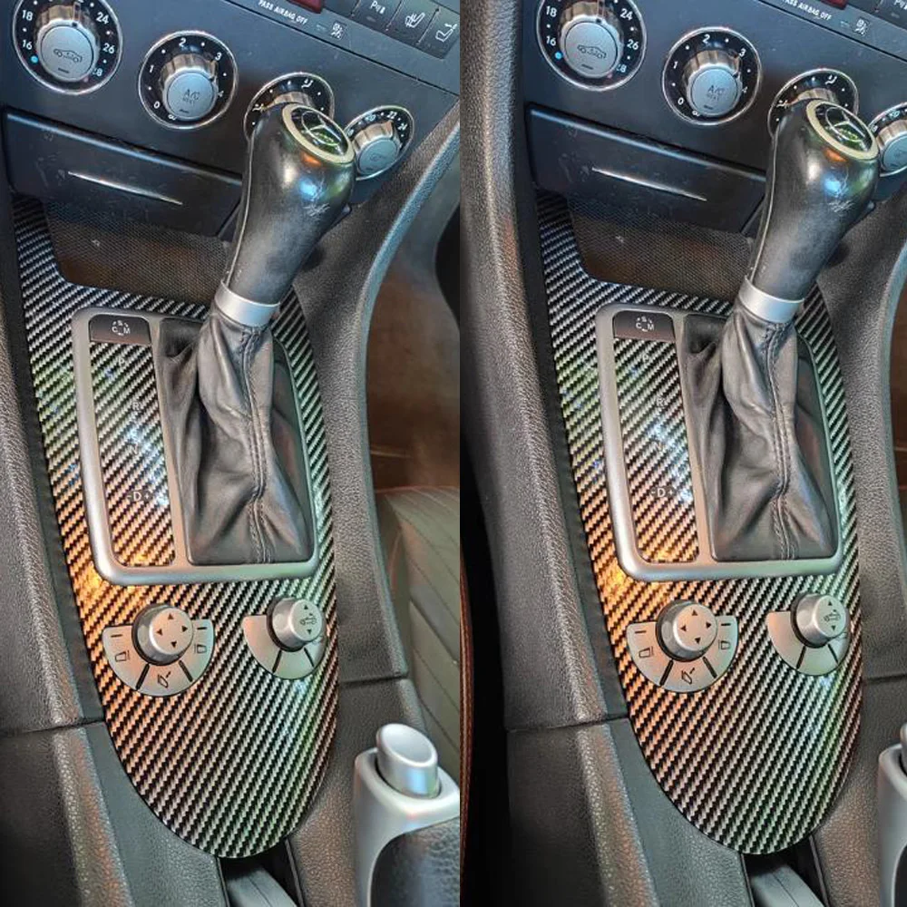 

Для Mercedes Benz SLK R171 2004-2010 автомобильный Стайлинг из углеродного волокна, салон автомобиля, центральная консоль, цветная наклейка, наклейки, детали