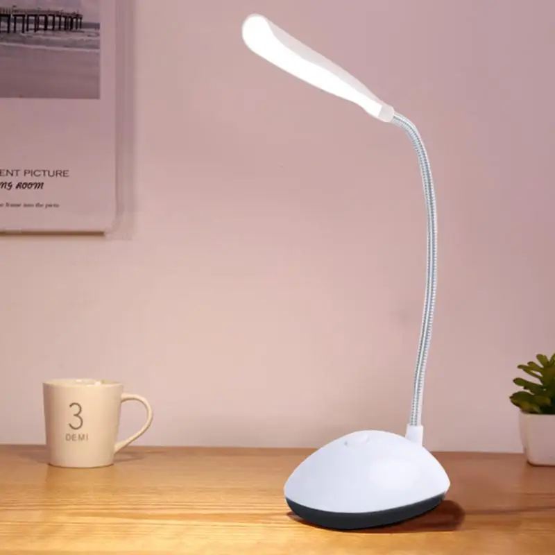 Table Lamp For Study LED Desk Lamp 3XAAA Battery Not Include Dimmiable Mini Table Top Lantern Cute Flexo Book Light Office Smart