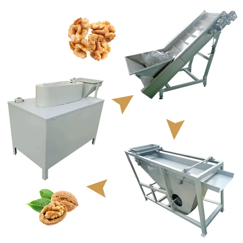 Automatic Walnut Processing Crusher Pecan Hickory Nut Opener Cracker Machine