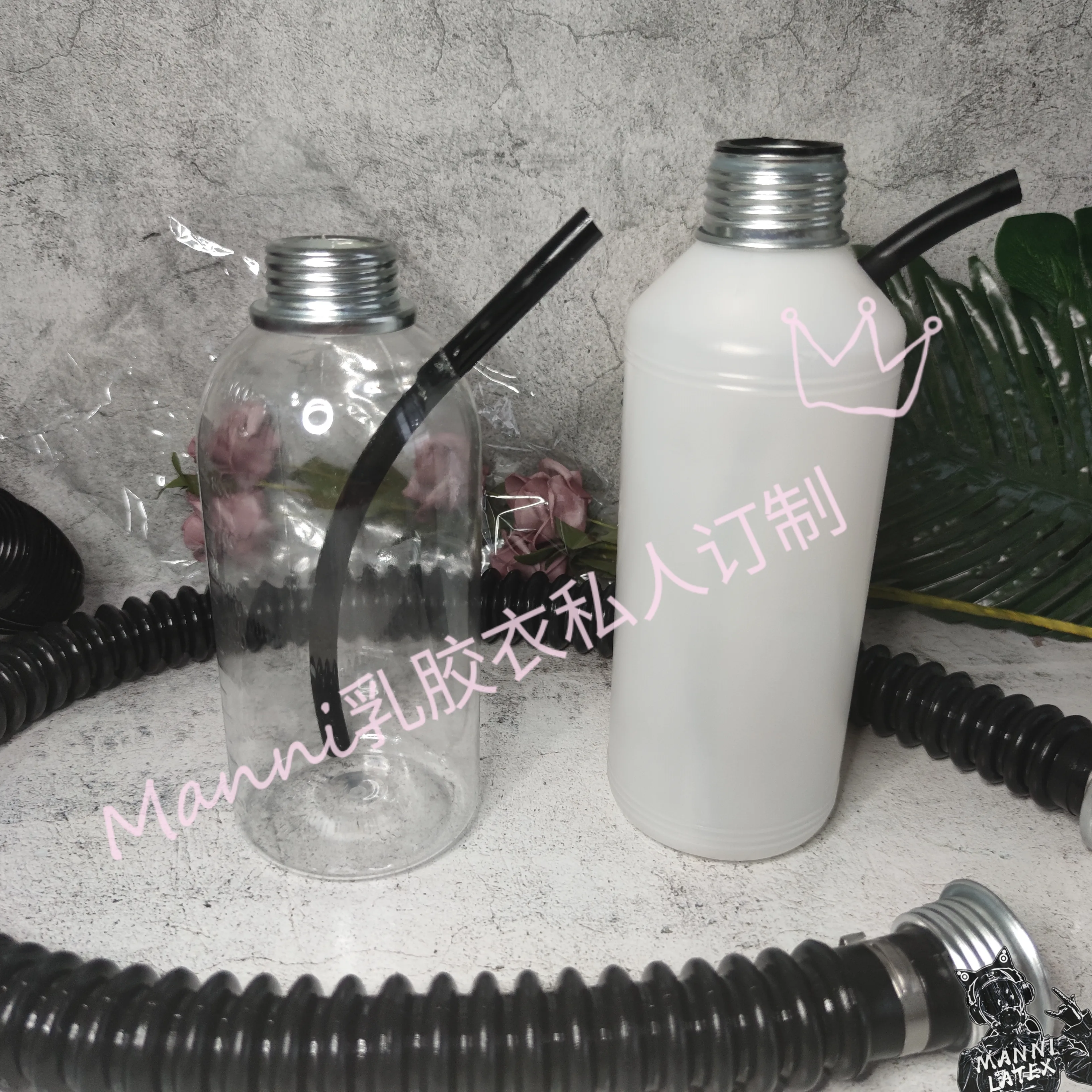 Breathing negative pressure bottle, breathing control asphyxiation game sm large capacity 1L gas mask filter bottle smell