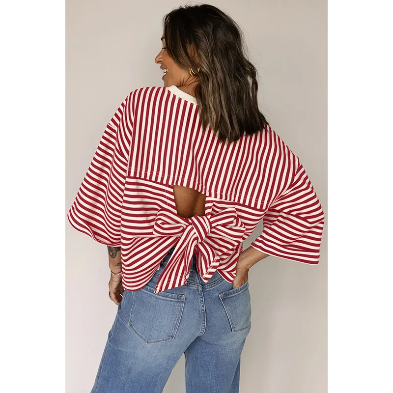 Faionable 2025 femmes rondes Ne pull T-shirt coupe confortable décontracté Sle haut pour femme matériel de qualité