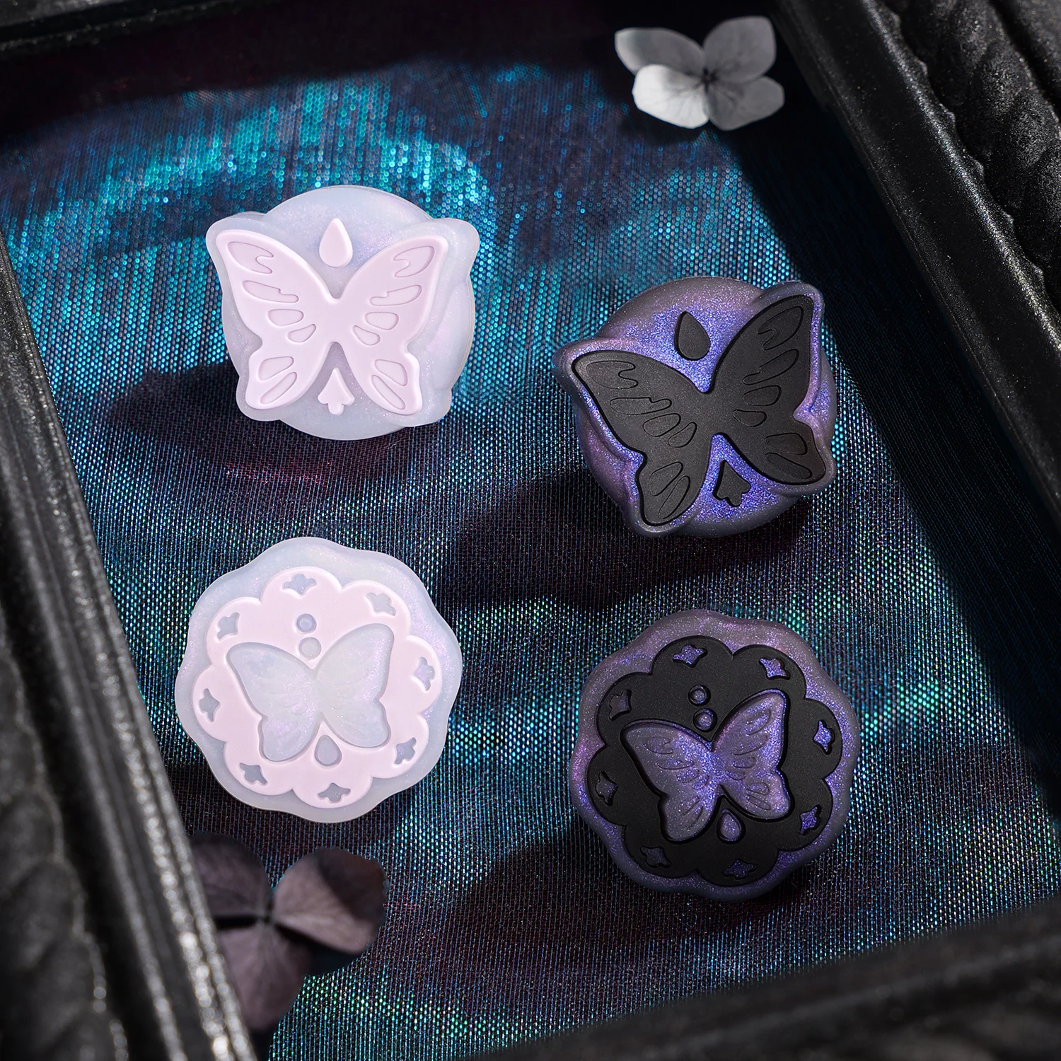 Cute Switch 2 Thumb Grip Caps Silicone Butterfly Pattern Ns2 Joystick Cover Protector For Game Console Joycon Accessories