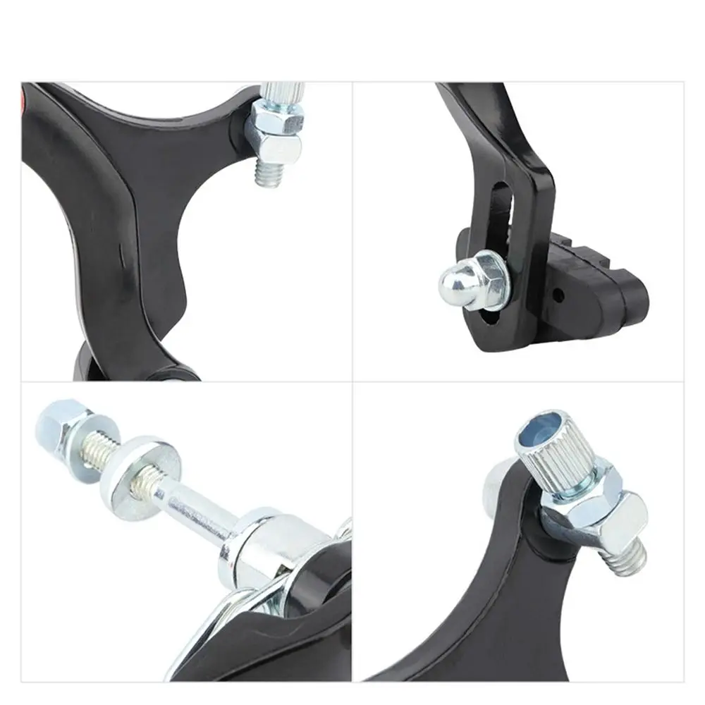 Front and Rear Road Bike Dual Pivot Calipers Aluminum Alloy With Brake Pads Bicycle Brake Universal Black C Brake Caliper