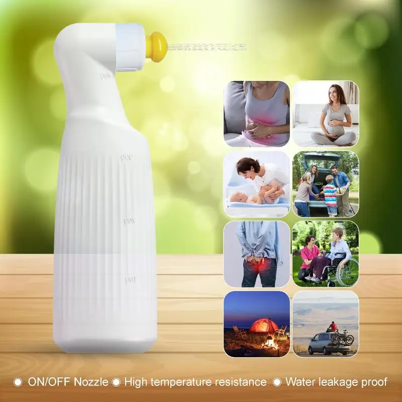 Portable 400ML Peri Bottle Leakproof Controllable Nozzle For Postpartum Care Travel Camping