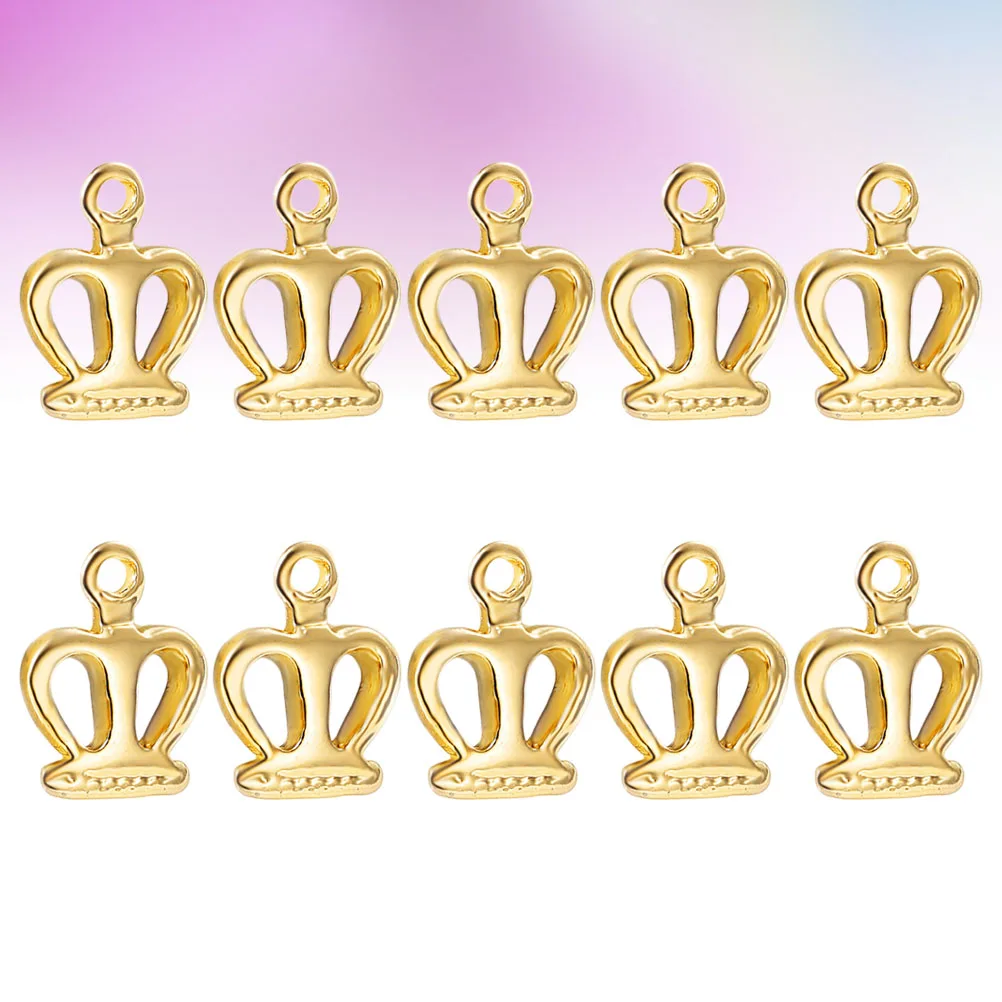 

30 Pcs Golden Crown Jewelry Accessories Handmade Copper DIY Pendant Headband Hair Bag Toy Decor Durable Lightweight Exquisite