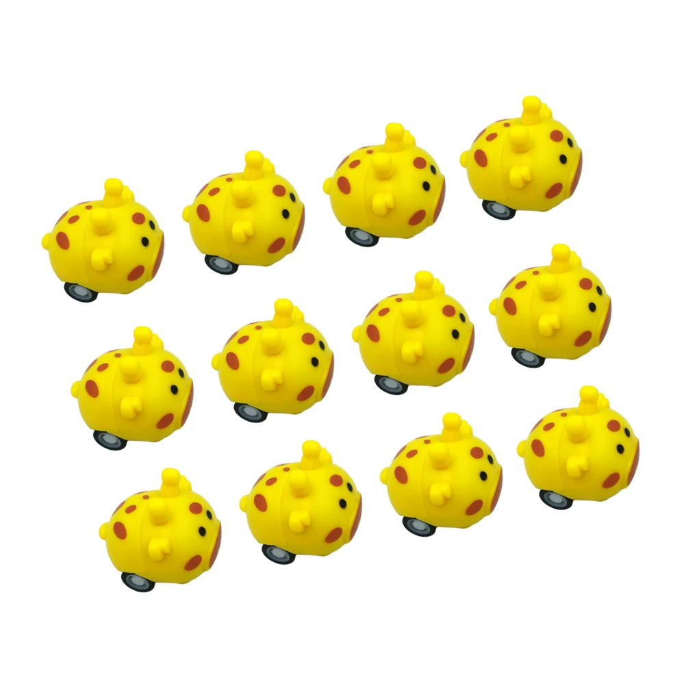 12 pièces girafe dos cavalier jouet enfant modèles de voiture tirer jouets inertie Animal Mini enfant