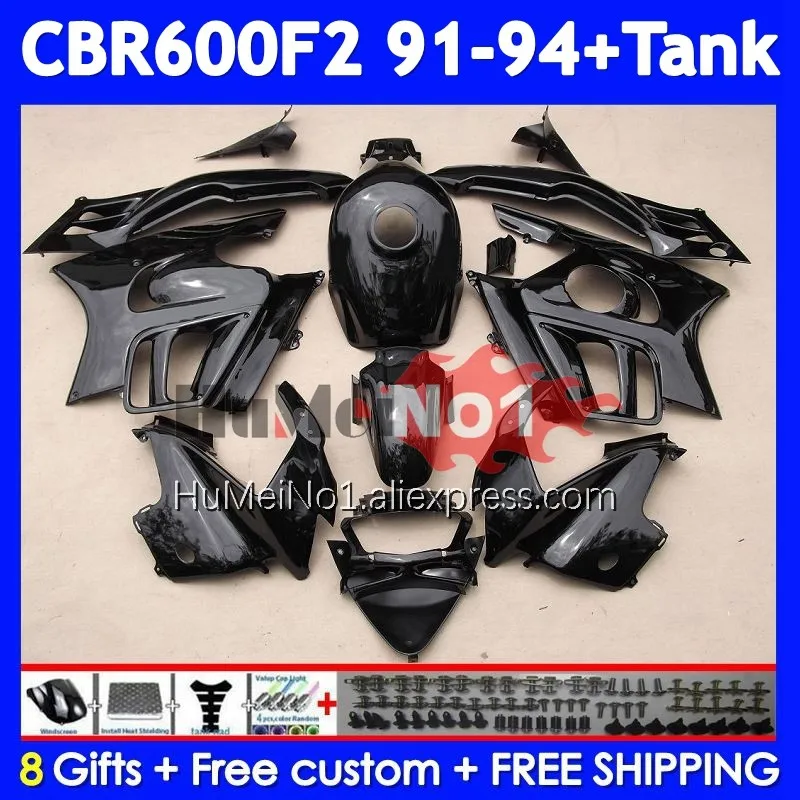 Body+Tank For HONDA CBR 600F2 600 F2 CBR600F2 91 92 Glossy black 93 94 37No.38 CBR600FS CBR600 F2 FS 1991 1992 1993 1994 Fairing