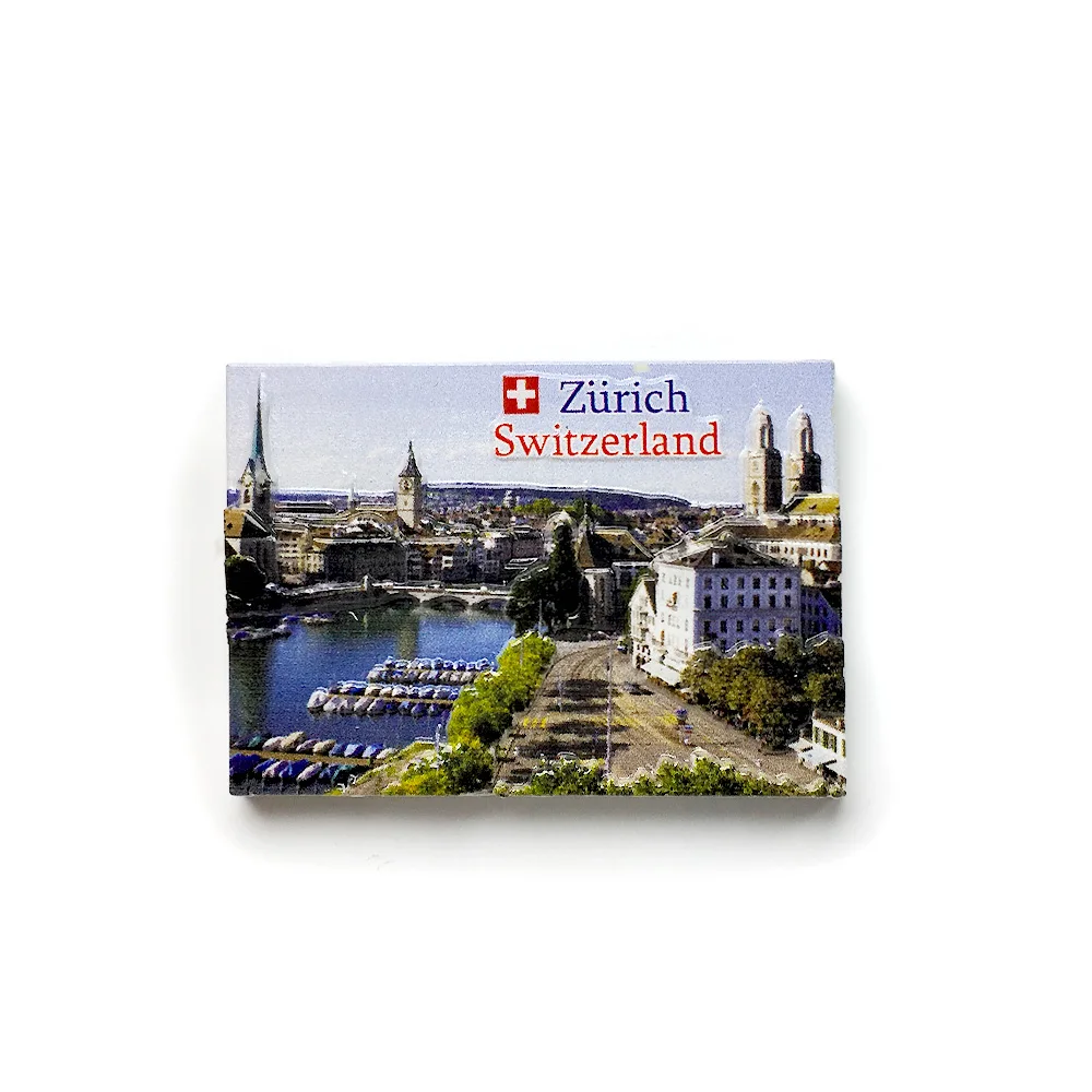 مغناطيس ثلاجة لطيف من الراتنج ثلاثي الأبعاد من زيورخ سويسرا - مغناطيس ديكور للغرفة والمنزل والمطبخ #6