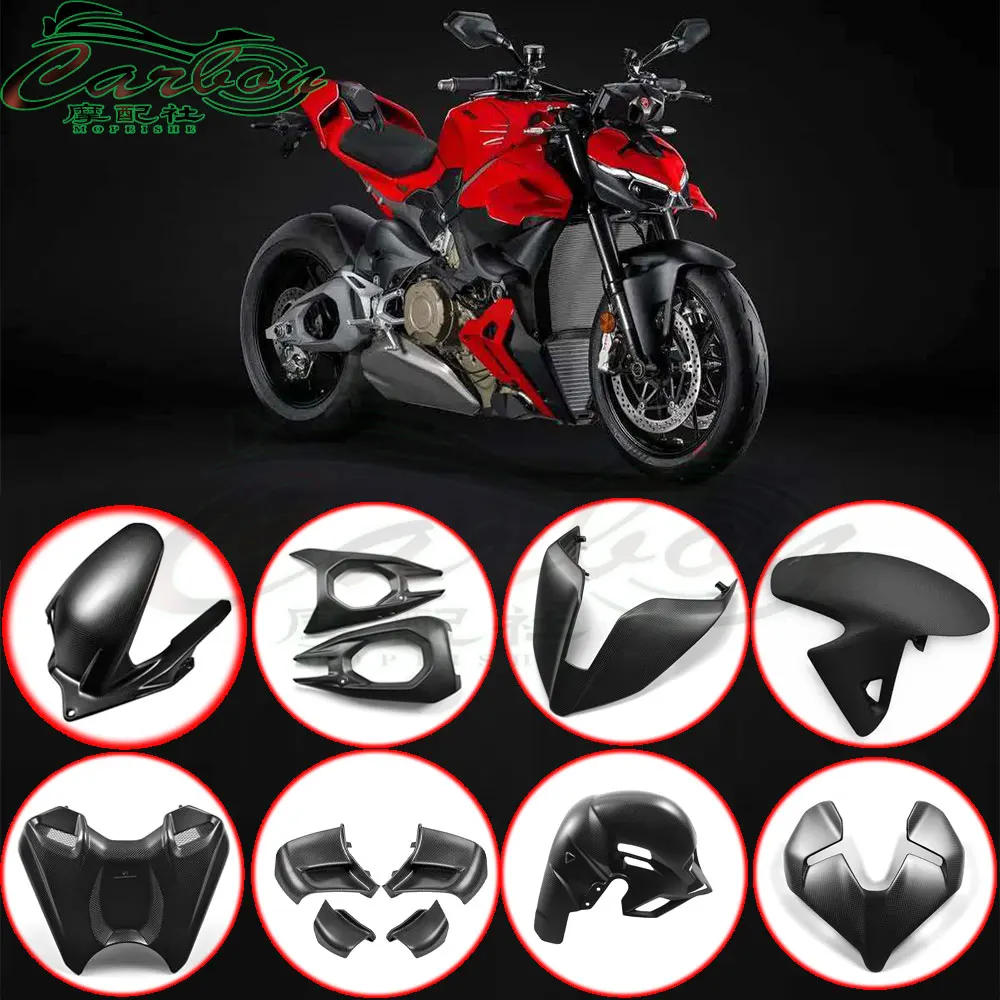 2025+ Für DUCATI Streetfighter V4 V4S MY25 100% Carbonfaser Matt Verkleidungs- & Rahmenabdeckungen Komplette Verkleidungssätze Motorradzubehör