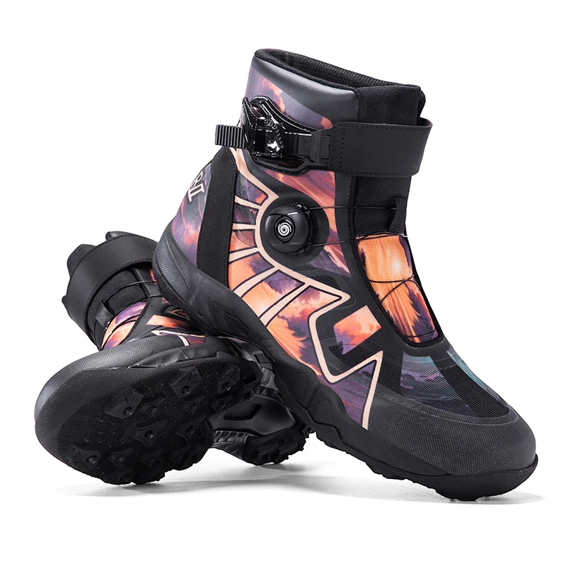 Botas de Motocicleta para Hombre, Zapatos de Motociclismo Antideslizantes, Botas de Motocross Todoterreno, Botas de Carreras, Botas para Moto