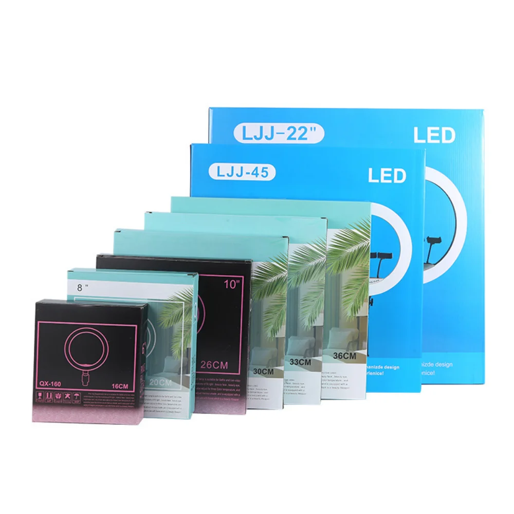 LED Ring Light 10 ", 13" 3 Colors , LED Video Light Kit , Stand For LED Streaming Key Lights With Remote Control, Phone Holder