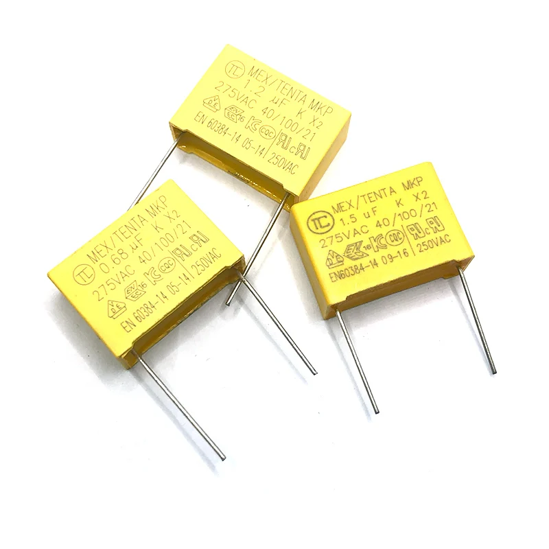 10pcs 275VAC X2 Series 0.047UF 473 47NF Spacing 10mm 15mm 0.047UF275VAC Polypropylene Film Capacitor 0.01UF--2.2UF