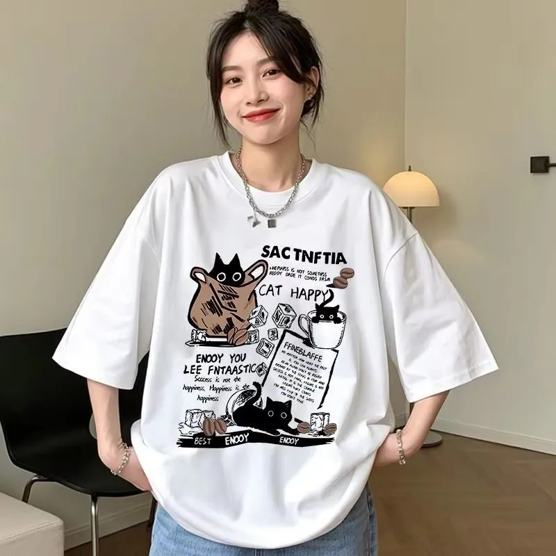 아메리칸 레트로 반팔 티셔츠, 여름 신상 트렌디 브랜드, 하이 스트리트 의류, 루즈 캐주얼 반팔 커플 티셔츠