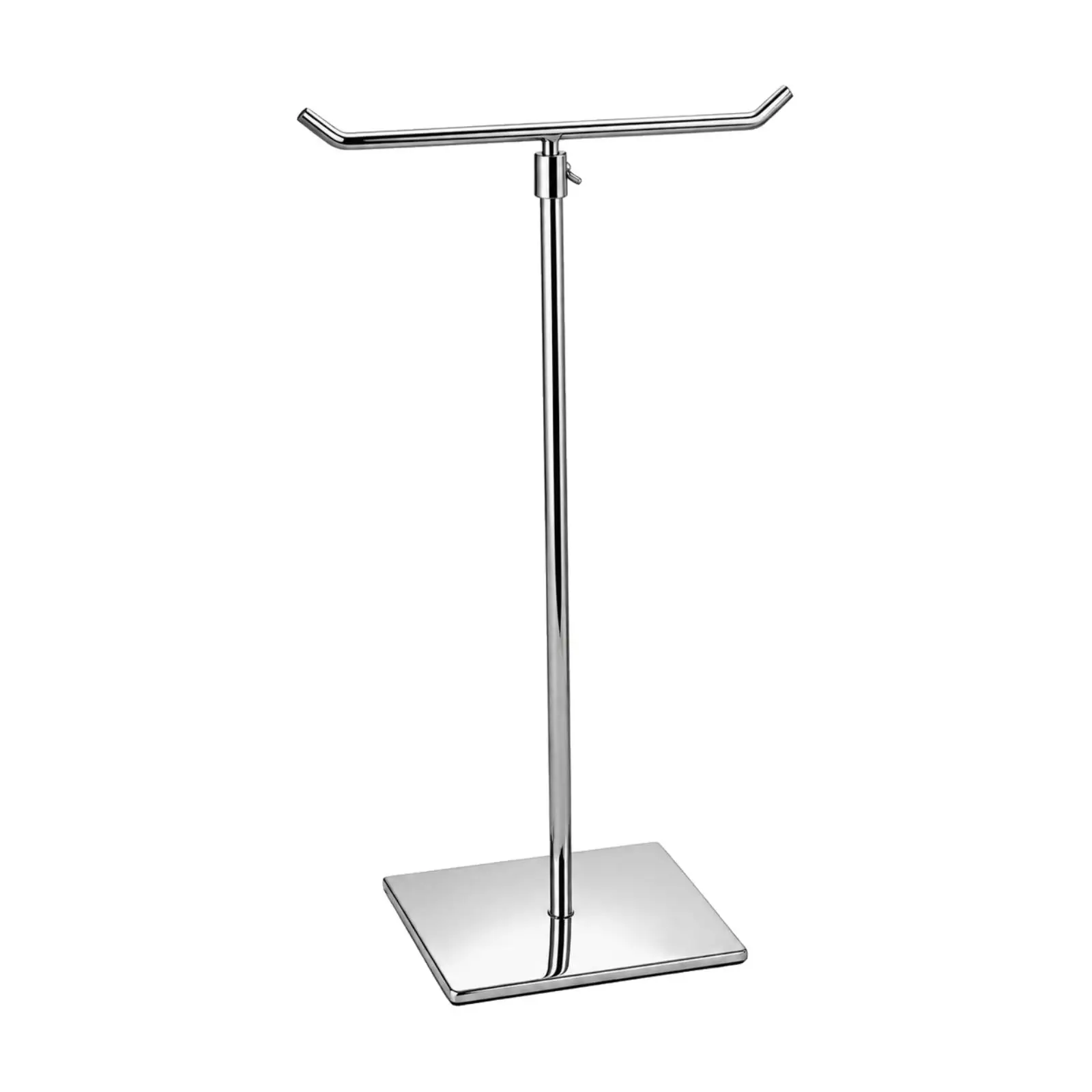 Adjustable Scarf Rack Stainless Steel Display Stand Cross Design Double Bar for Handbags Shoulder Bags Jewelry Retail Store