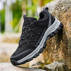 New Large Hiking Shoes for Men's Work Outdoor Comfortable Wear Resistant Work Shoes Lightweight Breathable Casual Men's Sneakers