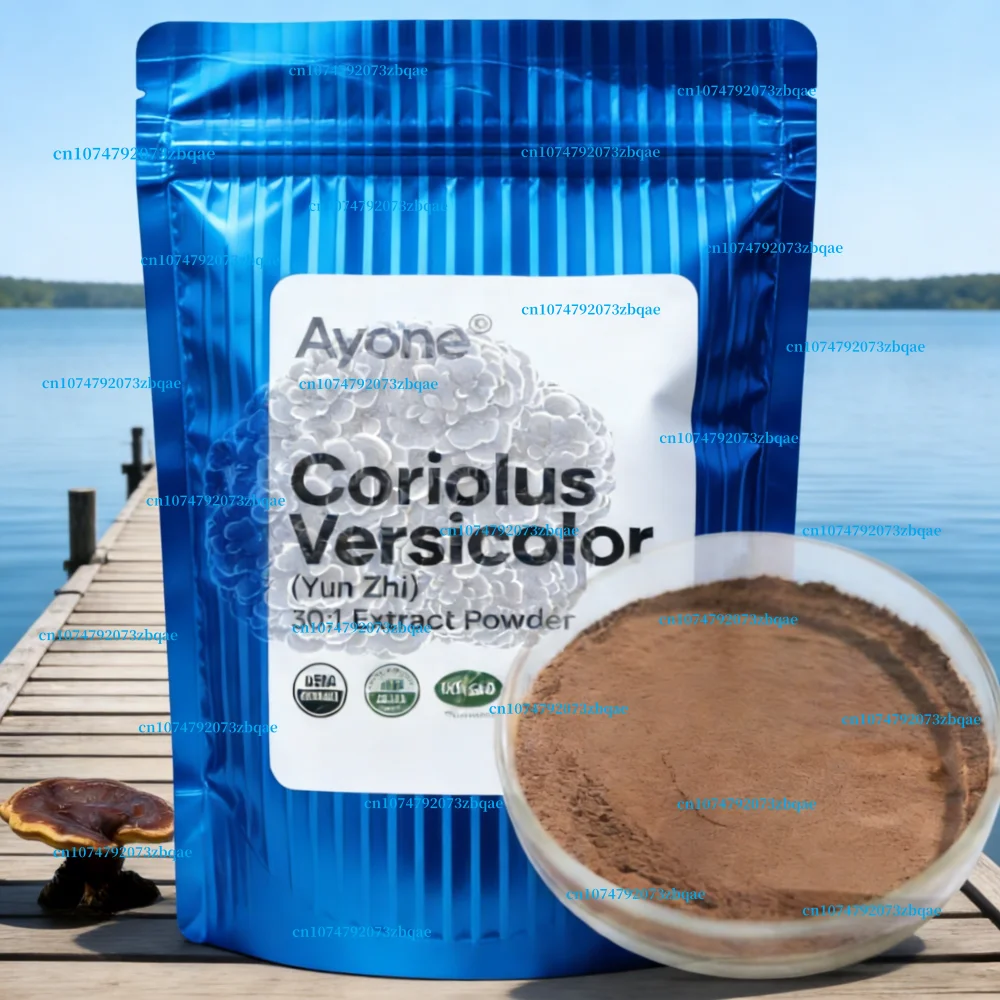 extrato-personalizado-de-cogumelo-turkey-tail-yunzhi-30-1-embalagem-a-granel-em-saco-de-aluminio