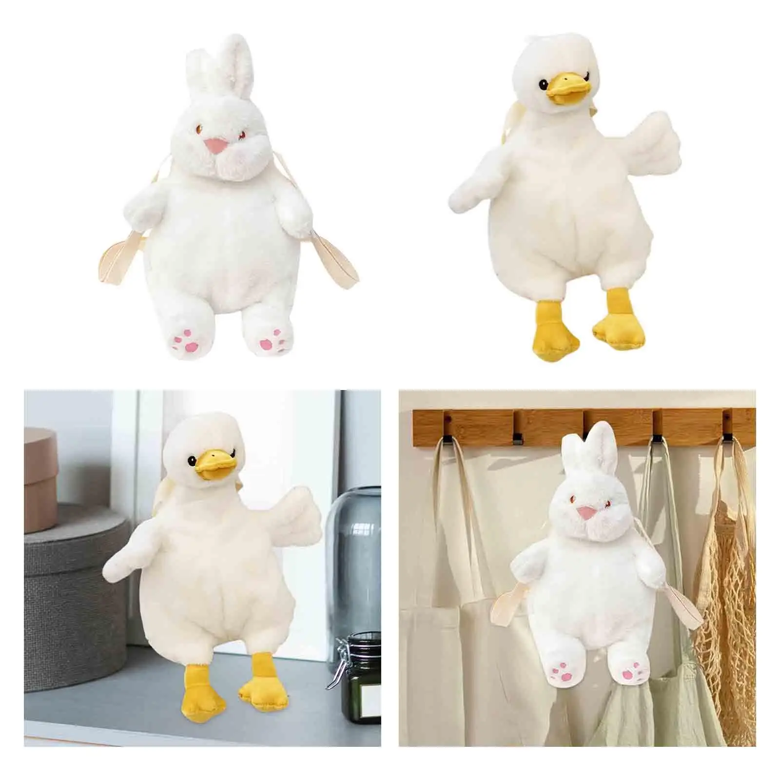 Sac à dos en forme d'animal en peluche, sac à bandoulière décontracté et doux pour garçons et femmes adultes