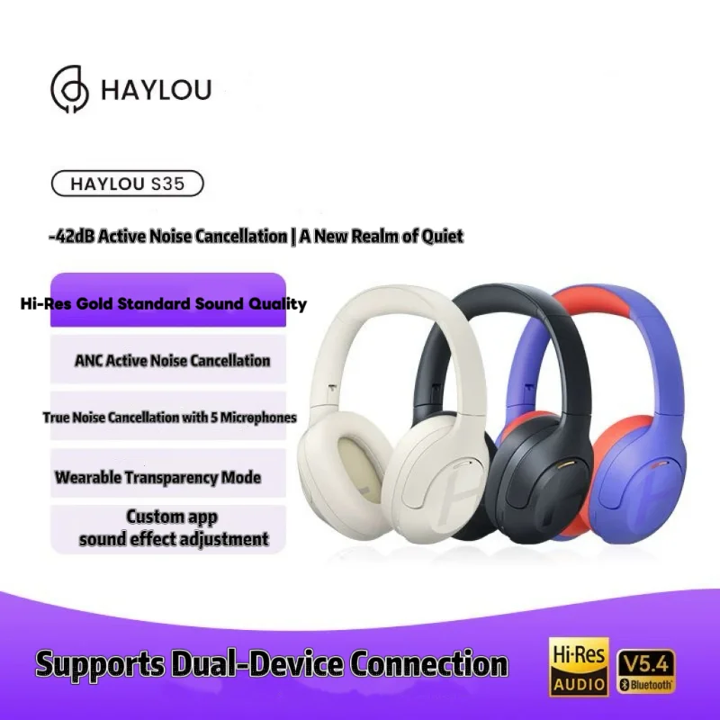 haylou-s35-anc-casque-sans-fil-sur-oreille-42db-anc-casque-bluetooth-52-40mm-pilote-dynamique-60-heures-d'autonomie-de-la-batterie-ecouteurs