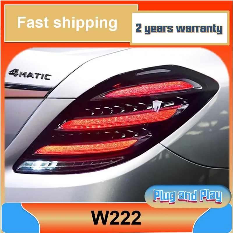 Car Styling for Mercedes W222 Rear Light 2014-2020 S Class Taillight S350 S400 S500 W223 Benz Rear DRL Fog Brake Turn Signal Rev