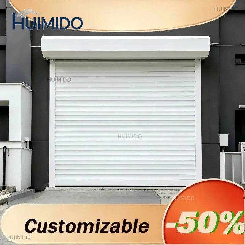 Any Size Custom Modern Villa Automatic Aluminum Roller Shutter Garage Door Thickened Secure Anti Theft Residential Garage Door