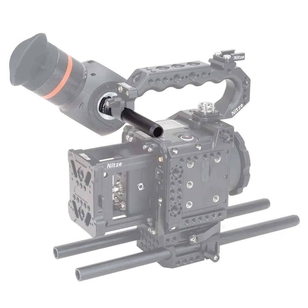 NITZE Extension 15mm Aluminum Rod With ARRI Rosette Adapter (100 MM/4โโ) - R15-RM100 for DSLR Rig EVF Mount