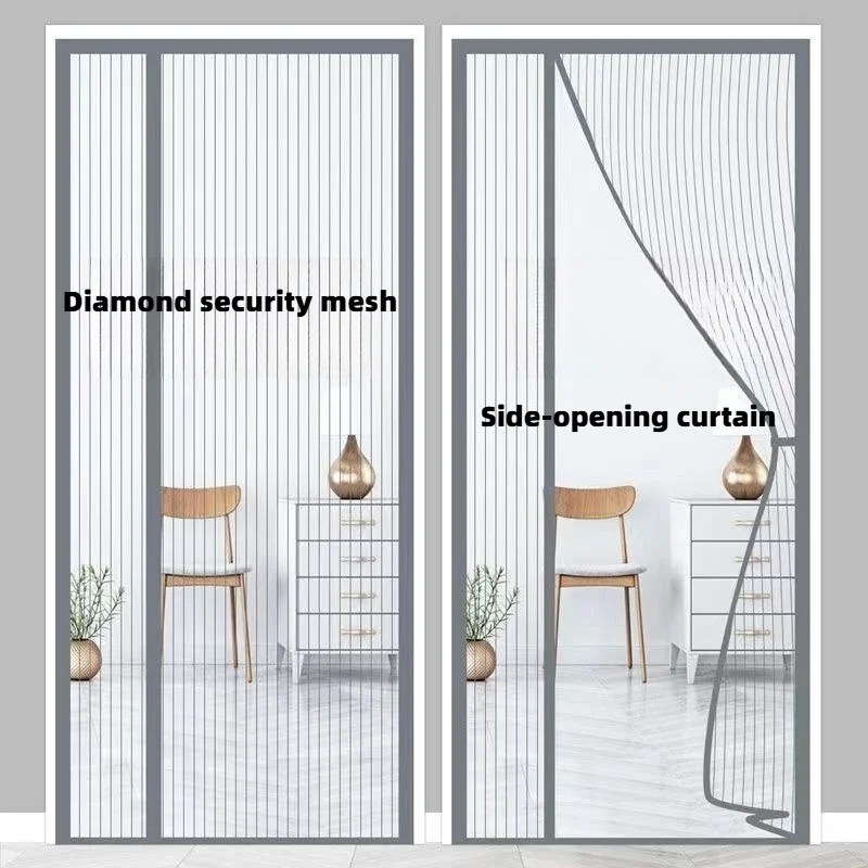 Mosquito Repellent Net Side Door Curtain Summer Encrypted Magnetic Attraction Screen Door Shade Bedroom Self-priming No Punching