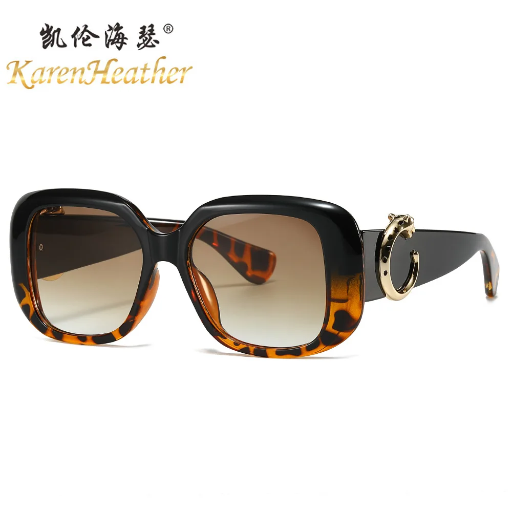 

New Women's Large Frame Sunglasses 3987 Versatile Fashion Sunglasses Cross-border UV Protection Sun Glasses Tide Gafas De Sol