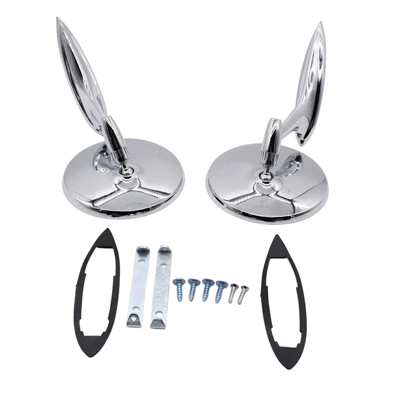 A65P-Car ربطة عنق مستديرة خارج مرايا الرؤية الخلفية ملحق قاعدة مضلعة لنوفا 1962-1965 شيفيل 1964-1965 إمبالا 1963-1964 #4